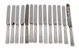 A SET OF FOURTEEN GEORGE III KNIVES