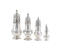 FOUR SILVER CASTORS