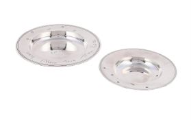 A SILVER BRITANNIA STANDARD ARMADA DISH