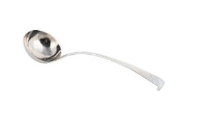 A GEORGIAN SILVER OLD ENGLISH PATTERN SOUP LADLE