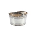 A GEORGE III SILVER OVAL SWING HANDLED SUGAR BOWL