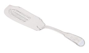 A GEORGE III SILVER FIDDLE PATTERN FISH SLICE