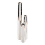 GREGGIO, A GROUP OF THREE SILVER CASED CANDLESTICKS ITALIAN, MODERN