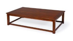 AN AMERICAN WALNUT LOW OCCASIONAL TABLE, MODERN