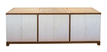 A WENGE AND PARCHMENT SIDE CABINET, DESIGNED BY PETER MIKIC, MANUFACTURED BY HALSTOCK, MODERN