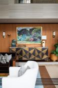 ANOTHER WALNUT, PATINATED BRONZE AND MARBLE TOPPED SIDE CABINETDESIGNED BY PETER MIKIC, MODERN