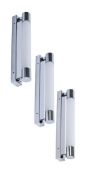 VAUGHAN DESIGNS, SIX 'TURIN' CHROME WALL LIGHTS, BRITISH, MODERN