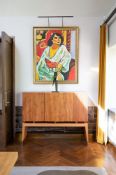 MANNER OF GIO PONTI (ITALIAN, 1891-1971), A WALNUT SIDE CABINET, MANUFACTURED BY HALSTOCK, MODERN