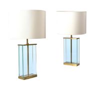 A PAIR OF BEDSIDE LAMPS, MODERN