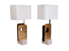 ESPERIA LUCI (ITALIAN), A PAIR OF 'DUE PIASTRE' TABLE LAMPS, MODERN