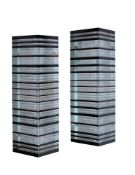 A SET OF SIXTEEN LAYERED PERSPEX AND GLASS WALL LIGHTS, DESIGNED BY PETER MIKIC, MODERN