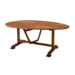A FRUITWOOD, PROBABLY CHERRY, TABLE DE VENDANGE OR WINE-TASTING TABLE FRENCH, 19TH CENTURY
