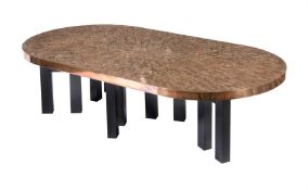 MANNER OF ADO CHALE (BELGIAN, 1928-2025) A COPPER AND EBONISED LOW OCCASIONAL TABLE, MODERN