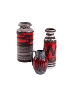 SCHEURICH, TWO 'LAVA' CERAMIC PIECES, GERMAN, SECOND HALF 20TH CENTURY