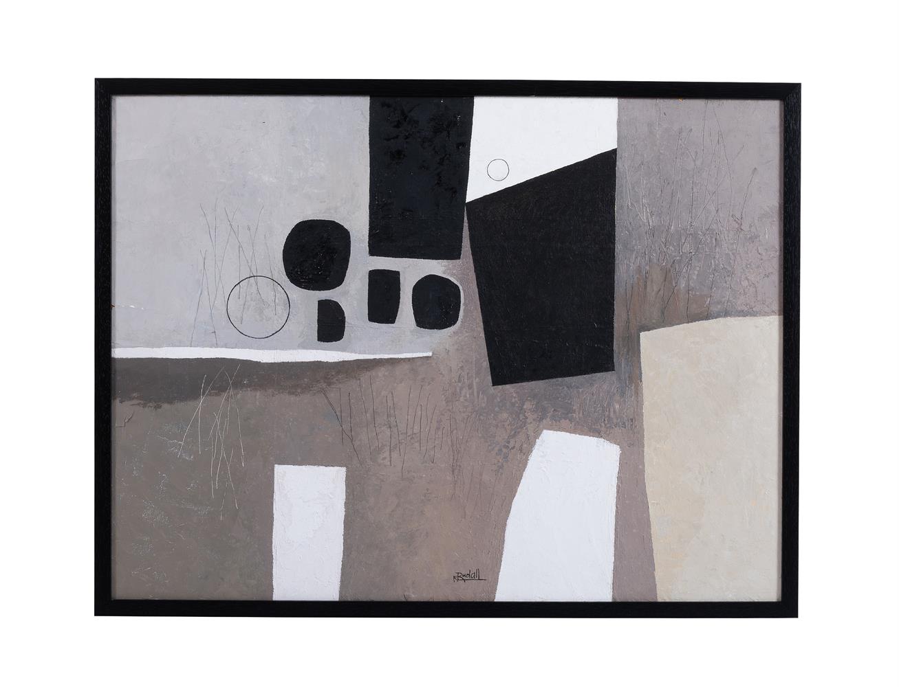 λ PAUL RUDALL (BRITISH 1912-2012), BLACK AND GREY ABSTRACT