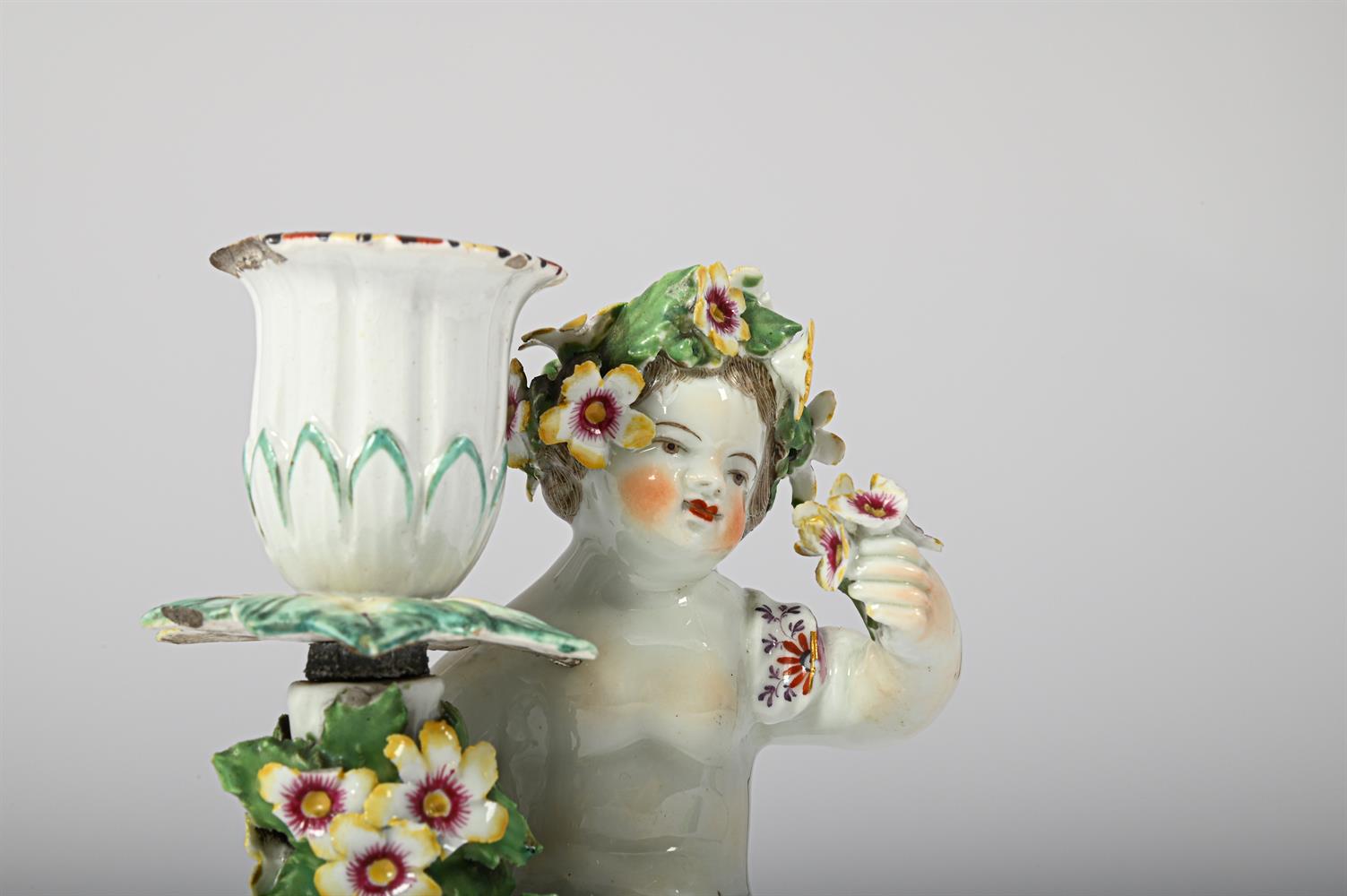 A PAIR OF DERBY CHAMBER CANDLESTICKS, CIRCA 1765 - Image 6 of 7