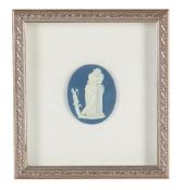 A WEDGWOOD & BENTLEY OVAL PLAQUE WITH ANDROMACHE MOURNING THE ASHES OF HECTOR, CIRCA 1769-80