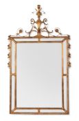 A GILTWOOD MARGINAL WALL MIRROR IN GEORGE III ADAM TASTE, LATE 20TH CENTURY