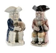 A STAFFORD PEARLWARE TOBY JUG, LATE 18TH CENTURY