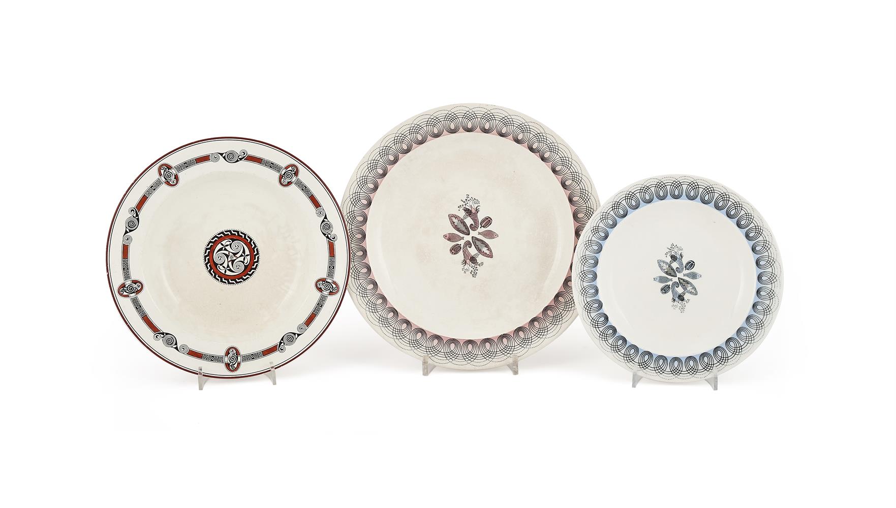THREE VARIOUS WEDGWOOD PLATES BY RENOWNED 20TH CENTURY DESIGNERS, THIRD QUARTER 20TH CENTURY