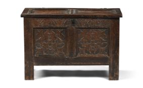 AN OAK COFFER, LATE 17TH CENTURY