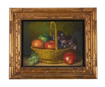 L. FRANK (20TH CENTURY), STILL LIFE FRUIT IN A BASKET