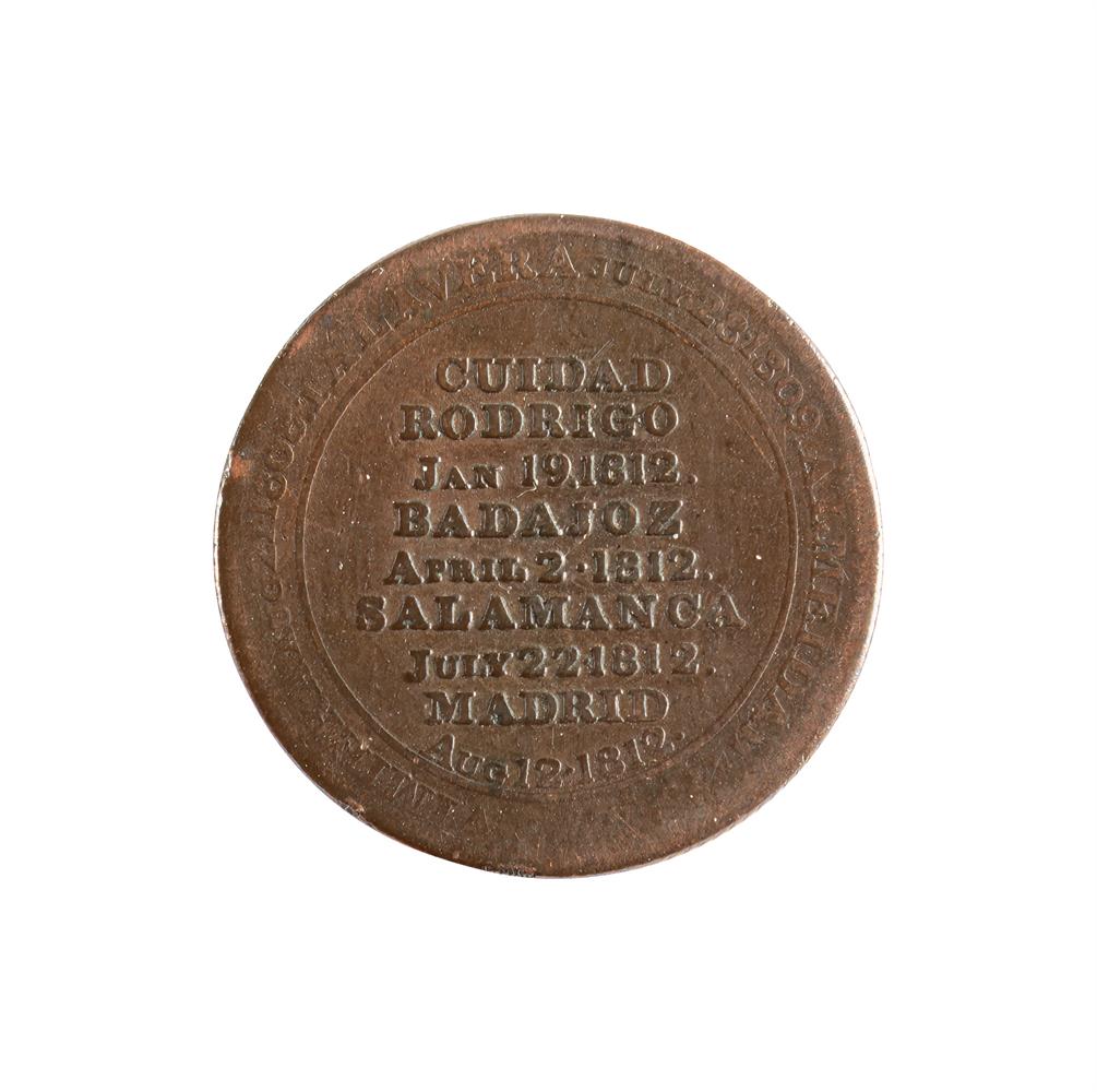 Y A GROUP OF COMMEMORATIVE STAMPED METAL BOXES AND MEDALLIONS, EARLY 19TH CENTURY AND LATER - Image 4 of 5