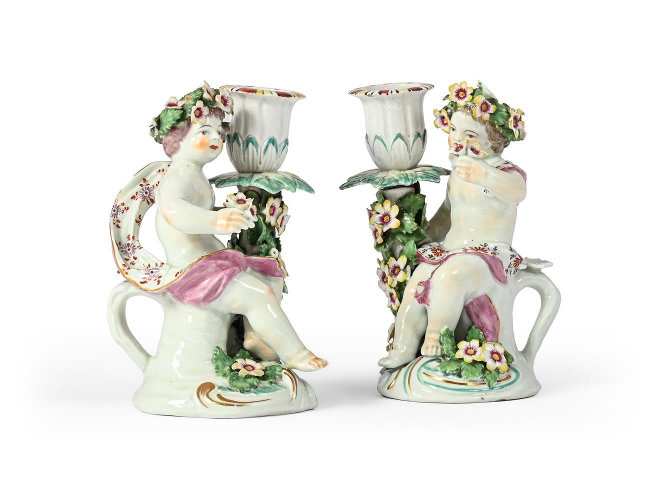 A PAIR OF DERBY CHAMBER CANDLESTICKS, CIRCA 1765 - Image 4 of 7