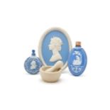 FOUR ITEMS OF WEDGWOOD AND WEDGWOOD & BENTLEY DRY-BODIED STONEWARE, SECOND HALF 18TH CENTURY