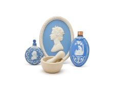 FOUR ITEMS OF WEDGWOOD AND WEDGWOOD & BENTLEY DRY-BODIED STONEWARE, SECOND HALF 18TH CENTURY