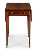 Y A GEORGE III ROSEWOOD AND SATINWOOD CROSSBANDED PEMBROKE TABLE, CIRCA 1790