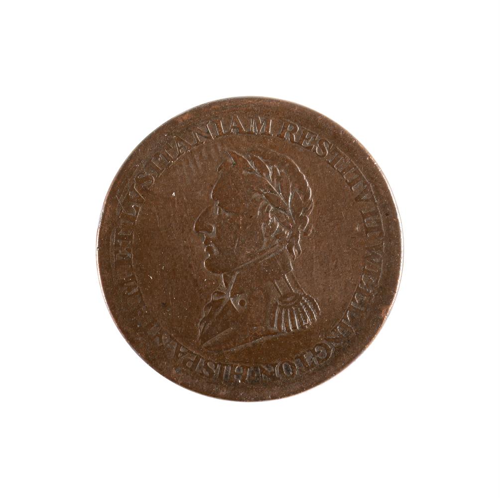 Y A GROUP OF COMMEMORATIVE STAMPED METAL BOXES AND MEDALLIONS, EARLY 19TH CENTURY AND LATER - Image 5 of 5