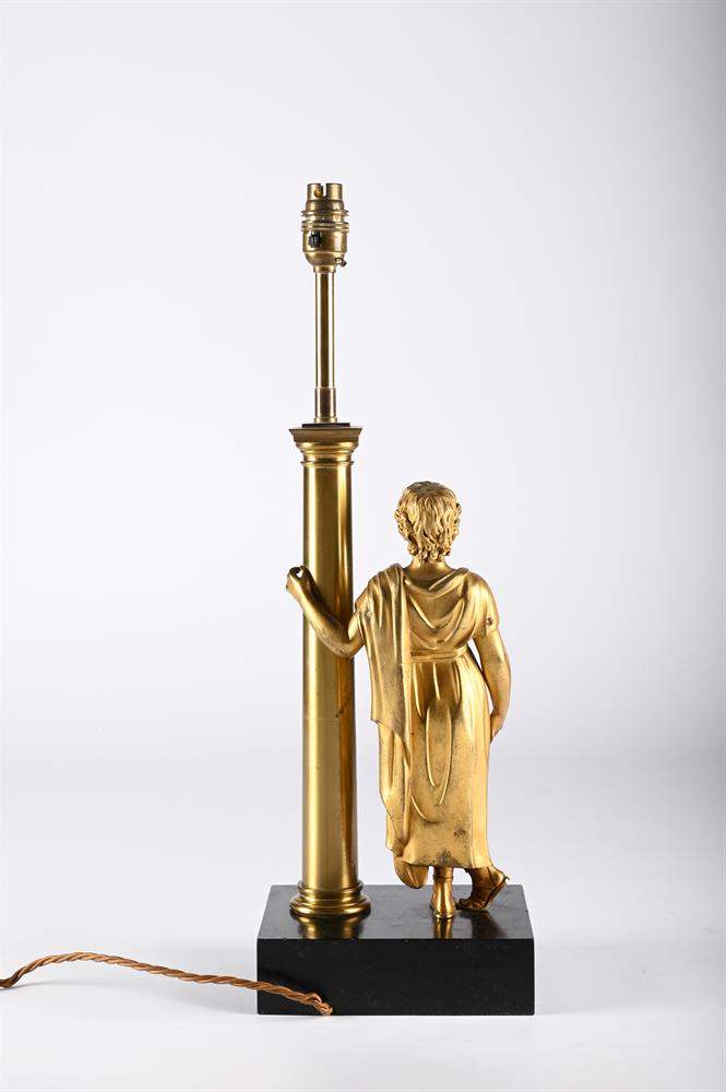A GILT BRONZE FIGURAL LAMP, LATE 19TH CENTURY - Image 3 of 3