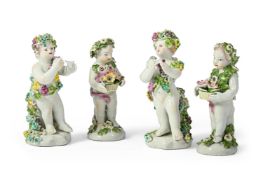 A PAIR OF DERBY FIGURES OF CHERUBS, CIRCA 1770