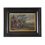 FOLLOWER OF DAVID TENIERS II, FIGURES RESTING BESIDE A TAVERN