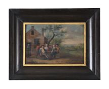 FOLLOWER OF DAVID TENIERS II, FIGURES RESTING BESIDE A TAVERN