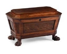 A VICTORIAN MAHOGANY SARCOPHAGUS WINE COOLER, 19TH CENTURY