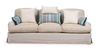 A CREAM STRATFORD THREE SEATER SOFA, BY KINGCOME, OF RECENT MANUFACTURE