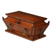 A GEORGE IV OAK SARCOPHAGUS-SHAPED WINE COOLER, FIRST HALF 19TH CENTURY