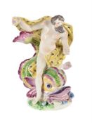 A BOW PORCELAIN MODEL OF NEPTUNE, CIRCA 1760