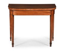 A REGENCY MAHOGANY CARD TABLE, EARLY 19TH CENTURY