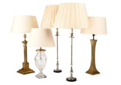 A GROUP OF TABLE LIGHTS, MODERN