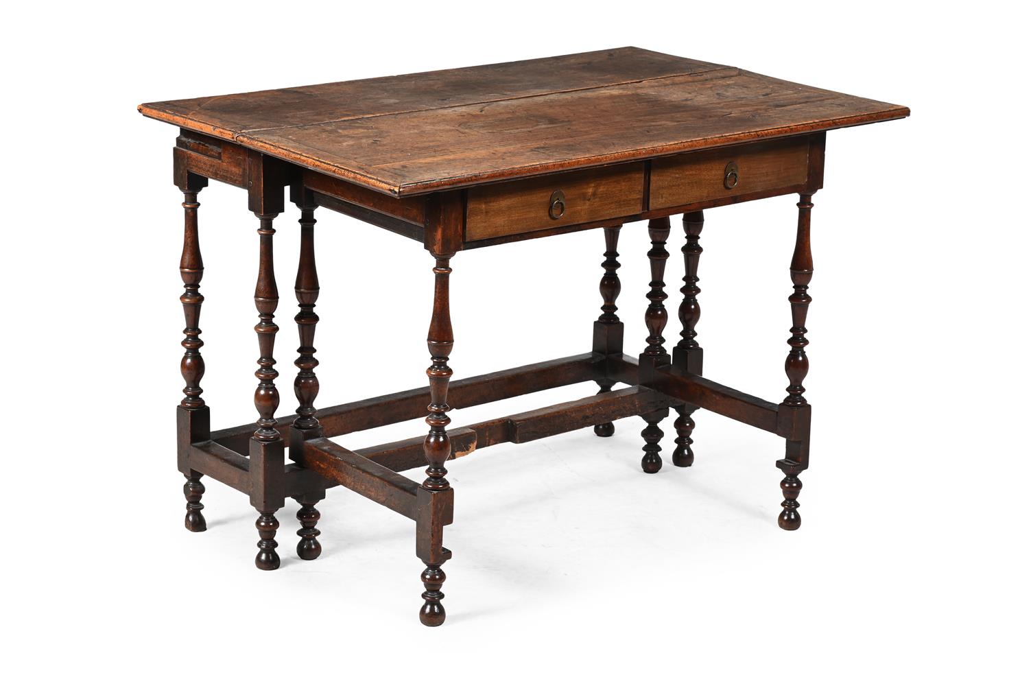 A WALNUT SIDE TABLE, CONSTRUCTED OF EARLY 18TH CENTURY AND LATER ELEMENTS - Image 2 of 2