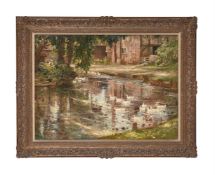 BRITISH SCHOOL (LATE 19TH/EARLY 20TH CENTURY), DUCKS ON THE POND