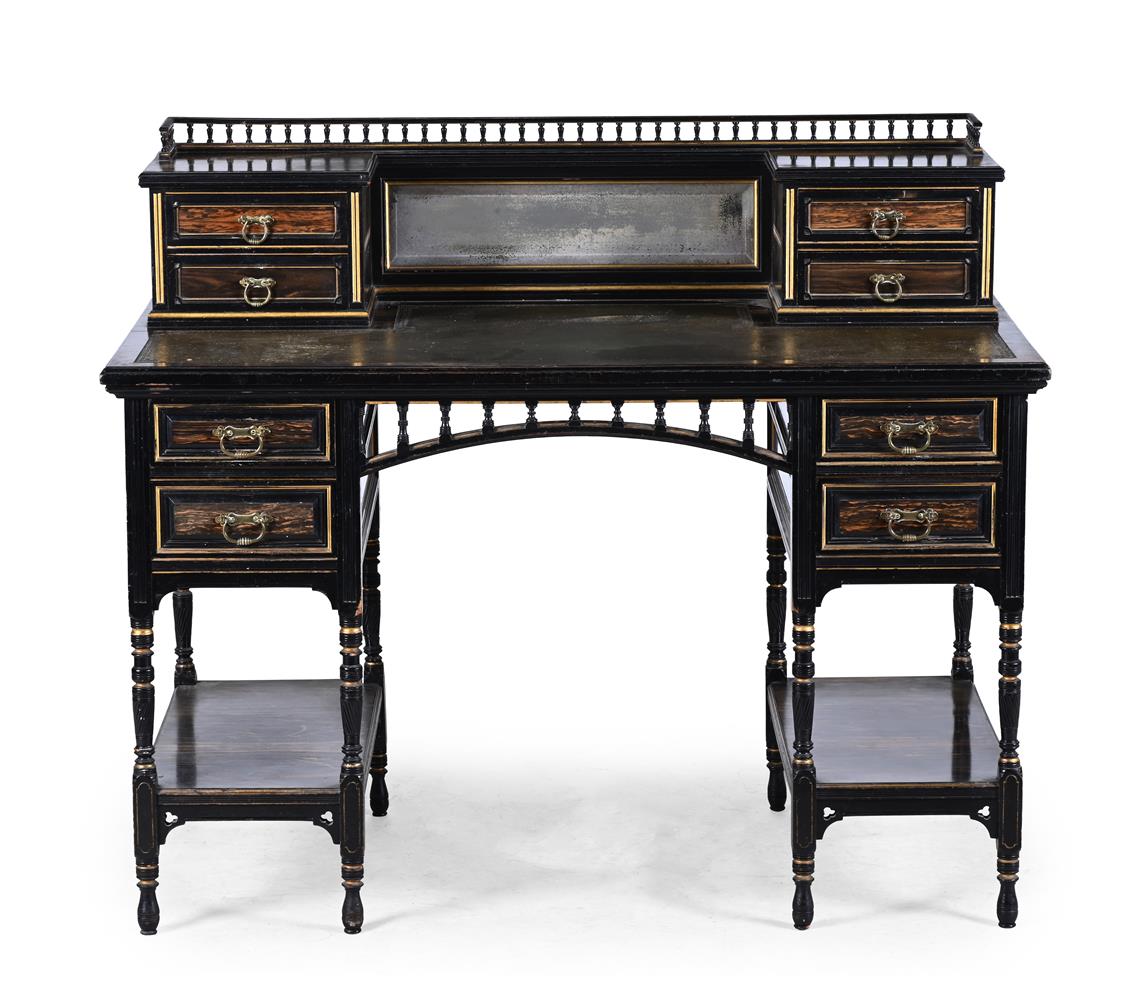 Y AN AESTHETIC MOVEMENT EBONISED AND PARCEL GILT DESK, BY GILLOW & CO, LATE 19TH CENTURY - Image 2 of 2