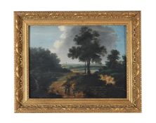 BRITISH SCHOOL (LATE 18TH/EARLY 19TH CENTURY), FIGURES TRAVELLING ON A COUNTRY PATH