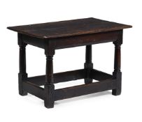 AN OAK REFECTORY TABLE OF SMALL PROPORTION, CIRCA 1640