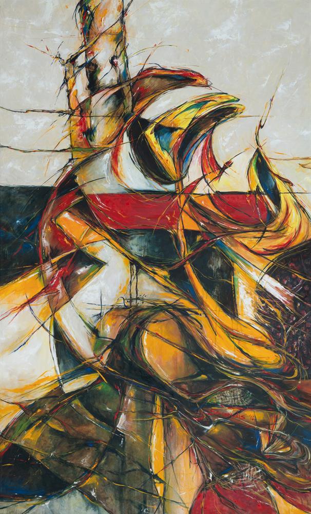 λ DIAMANTIS STAGIDIS (GREEK B. 1959), BACCHANALIAN FEAST II - Image 2 of 5