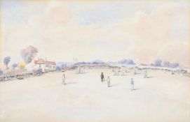 BRITISH SCHOOL (19TH CENTURY), CRICKET MATCH BETWEEN WINCHESTER & WOOLSTON