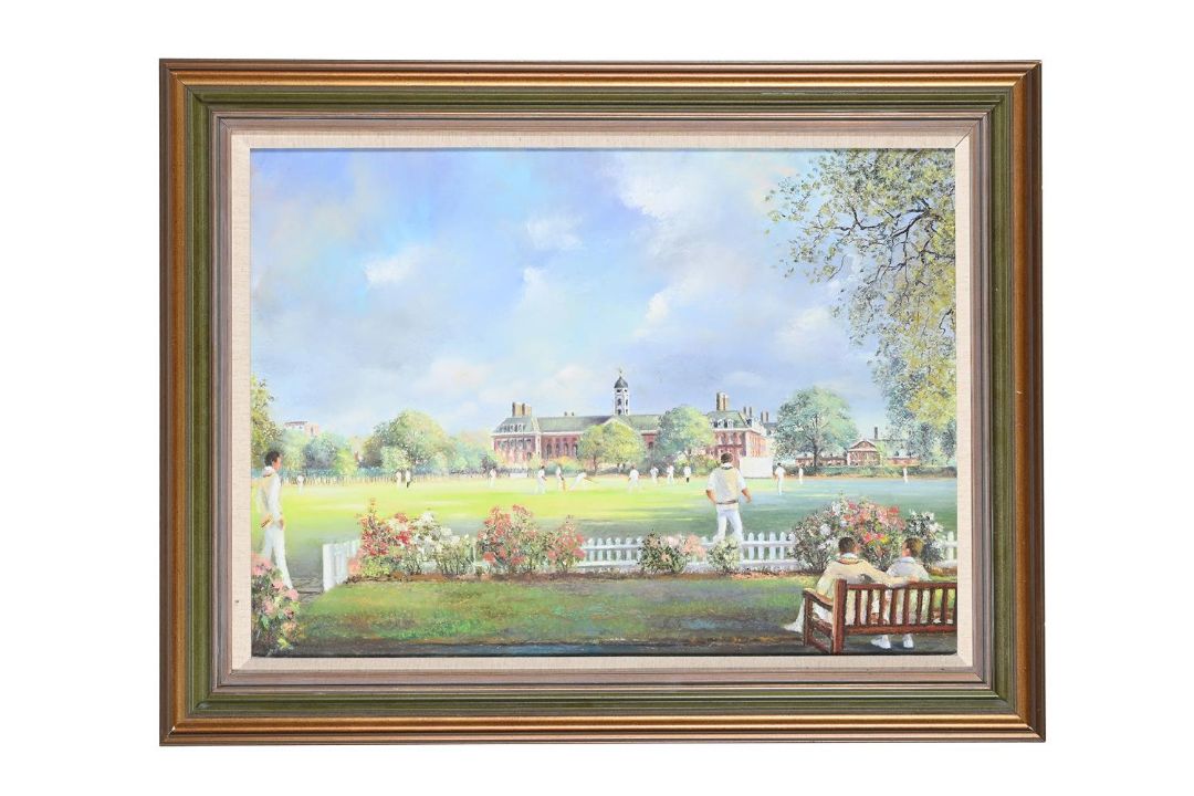 ENGLISH SCHOOL (20TH CENTURY), CRICKET AT BURTON COURT - Image 2 of 3